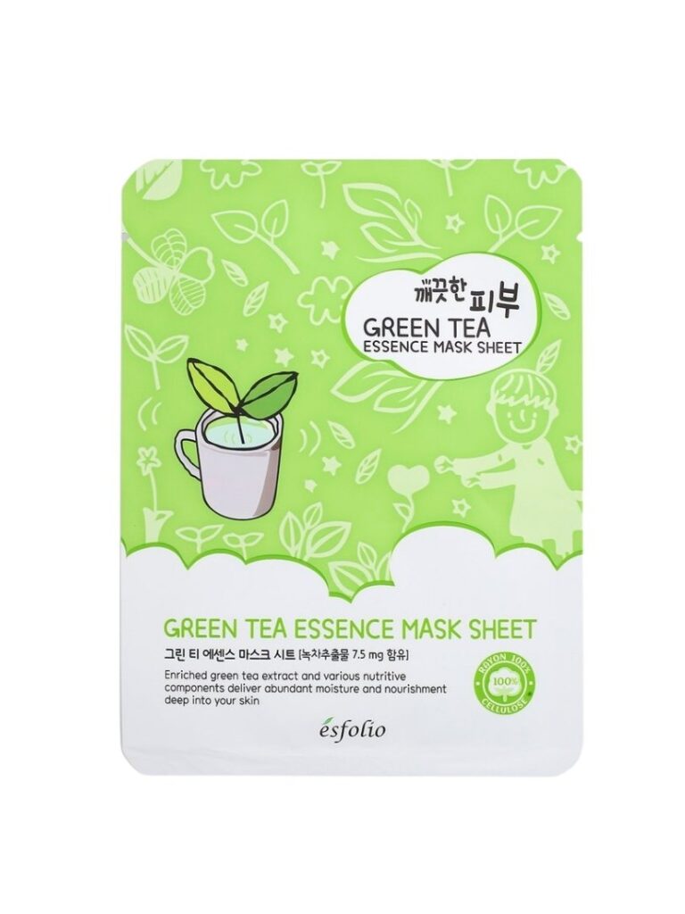 Pure Skin Green tea Essence Mask Sheet Μάσκα με πράσινο τσάι Elbeauty.gr